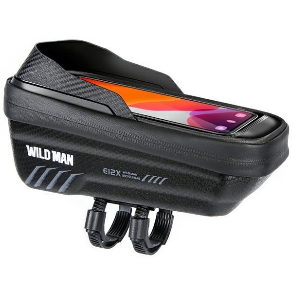 Etui/kerékpáros tartó WILDMAN M E12X fekete vázas csomagtartó
