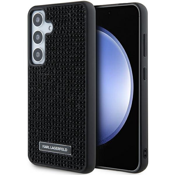 Pouzdro Karl Lagerfeld Rhinestone Metal Logo pro Samsung Galaxy S24 - černé